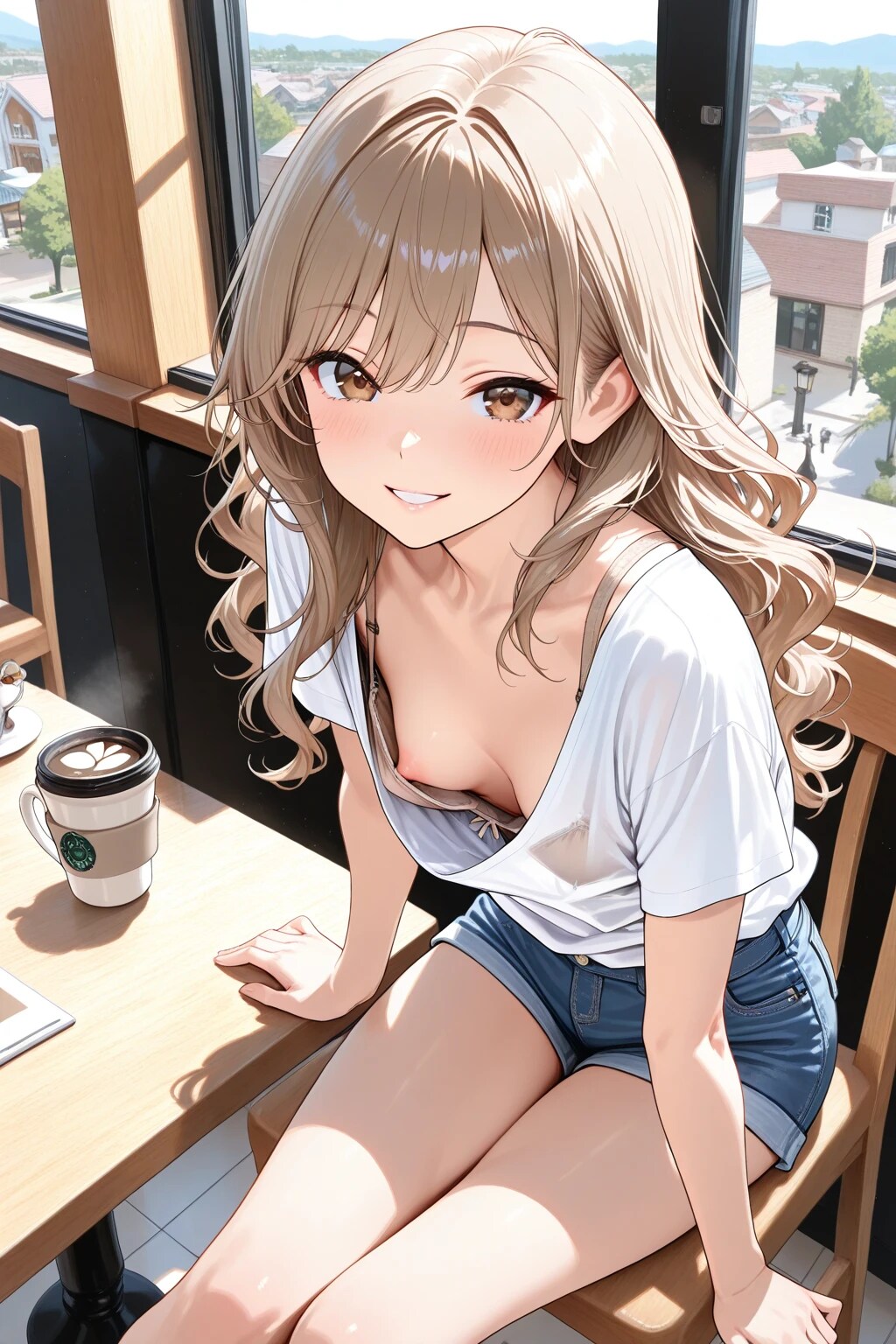 40枚:胸チラカフェ