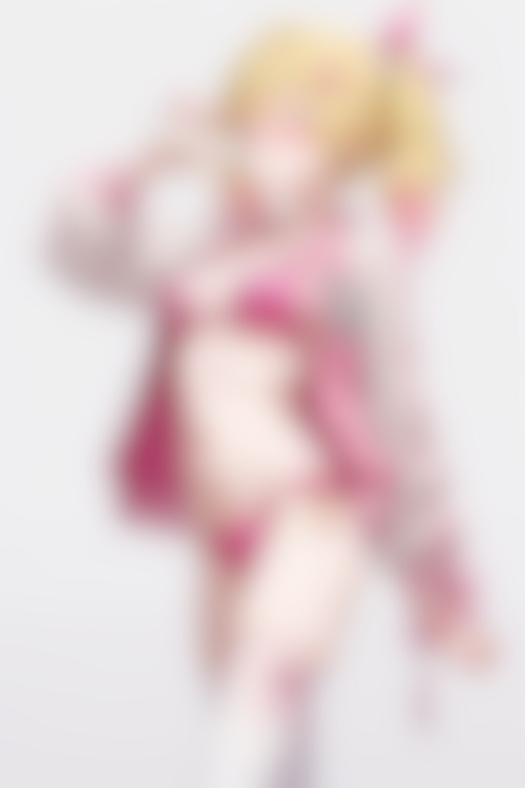 20251105【4枚】ピンクのビキニとスタジャン風カーディガンの女性