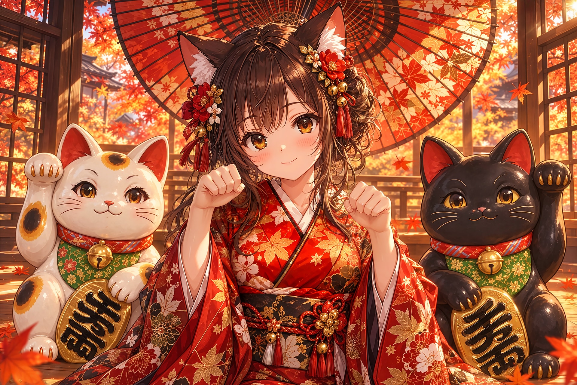 招き猫娘