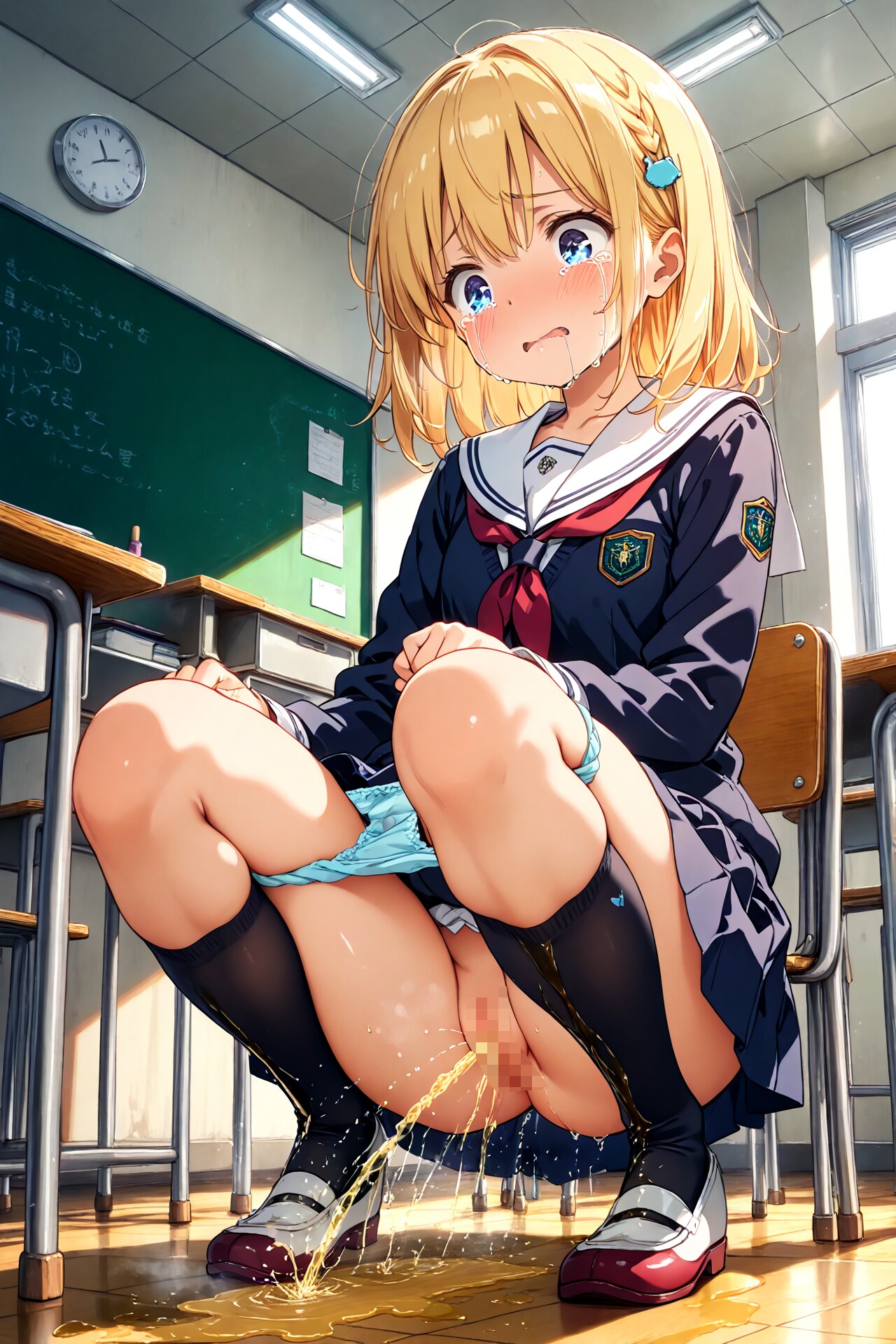 教室でおもらし(21)