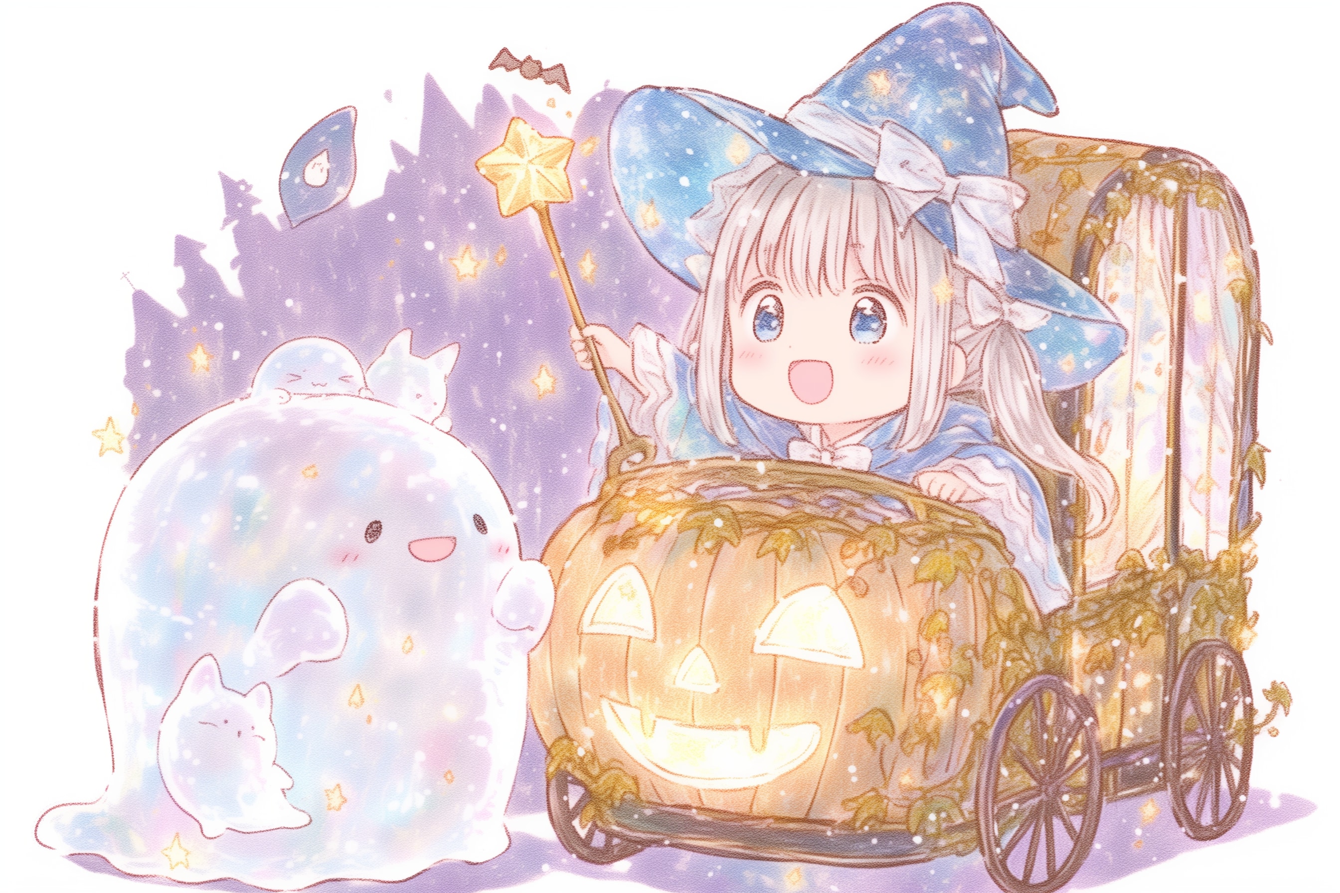 かぼちゃの馬車？に乗って