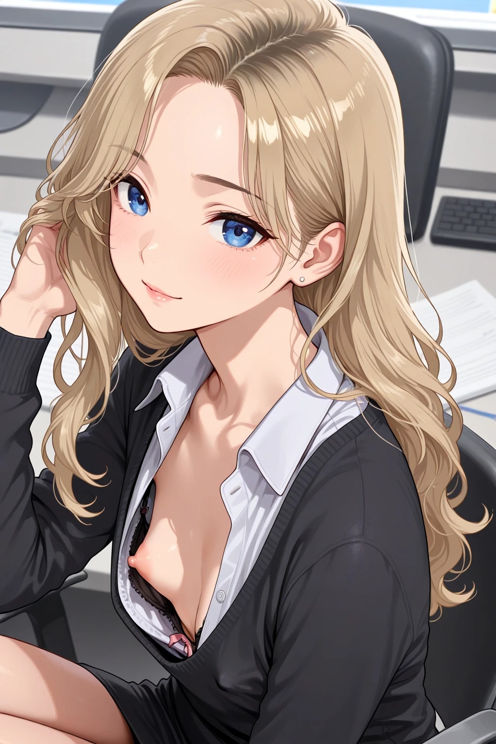 40枚:在庫放出　髪をかき上げる仕草で胸チラ