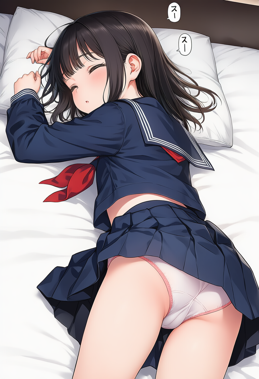 お昼寝中の制服少女にヤリたい放題【爆睡少女孕ませ睡〇〇】⑥