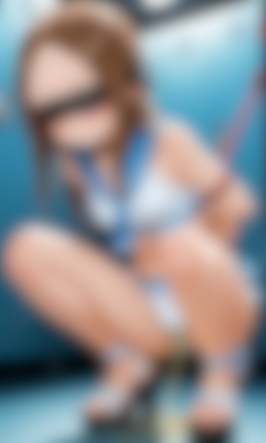 おしっこお漏らしチャレンジ【高〇さん】(セーラーミズギ・目隠し・緊縛)