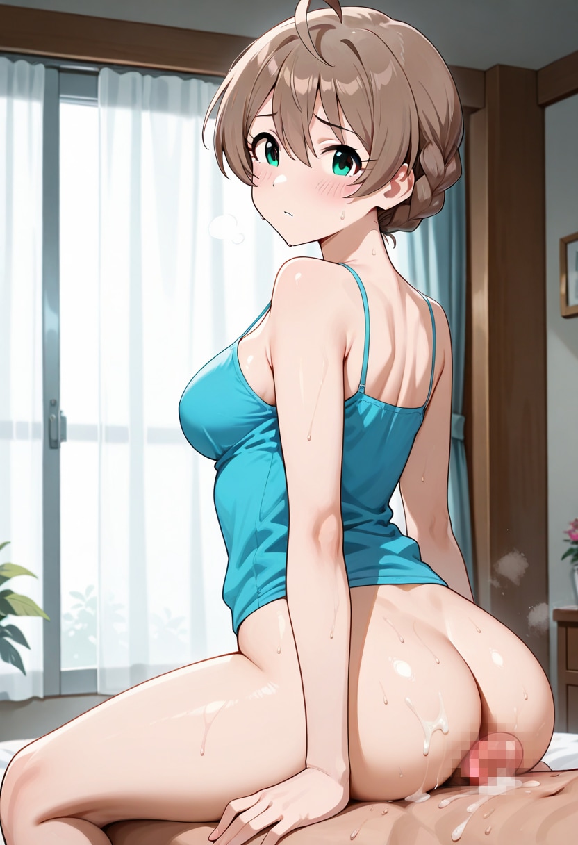 桜守歌織の尻コキ