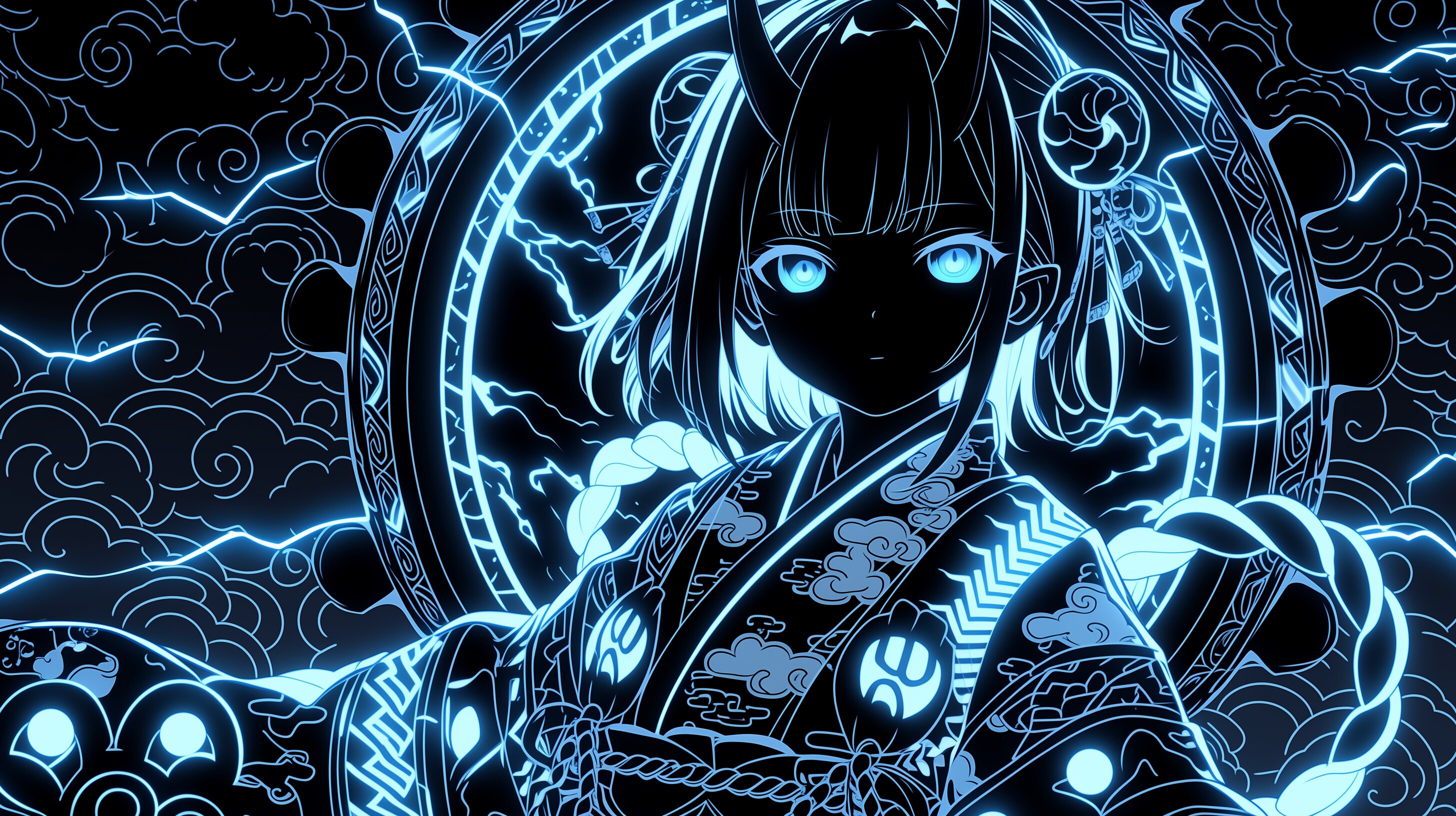 Demon girl clad in lightning
