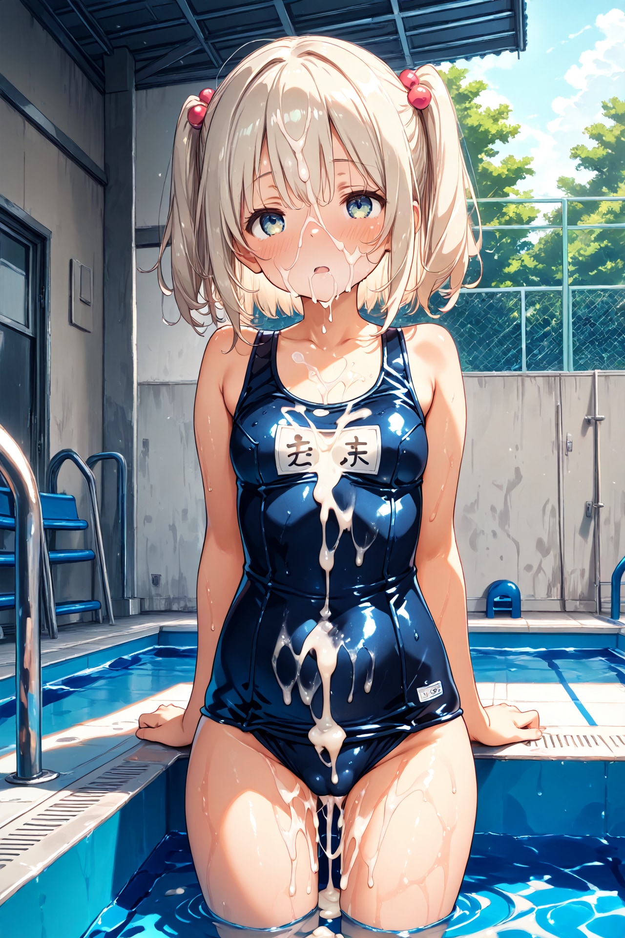 スク水少女に精液をぶっかけてみた(26)