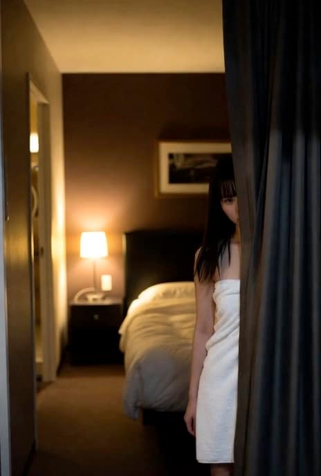 ホテルにてパンいち彼女