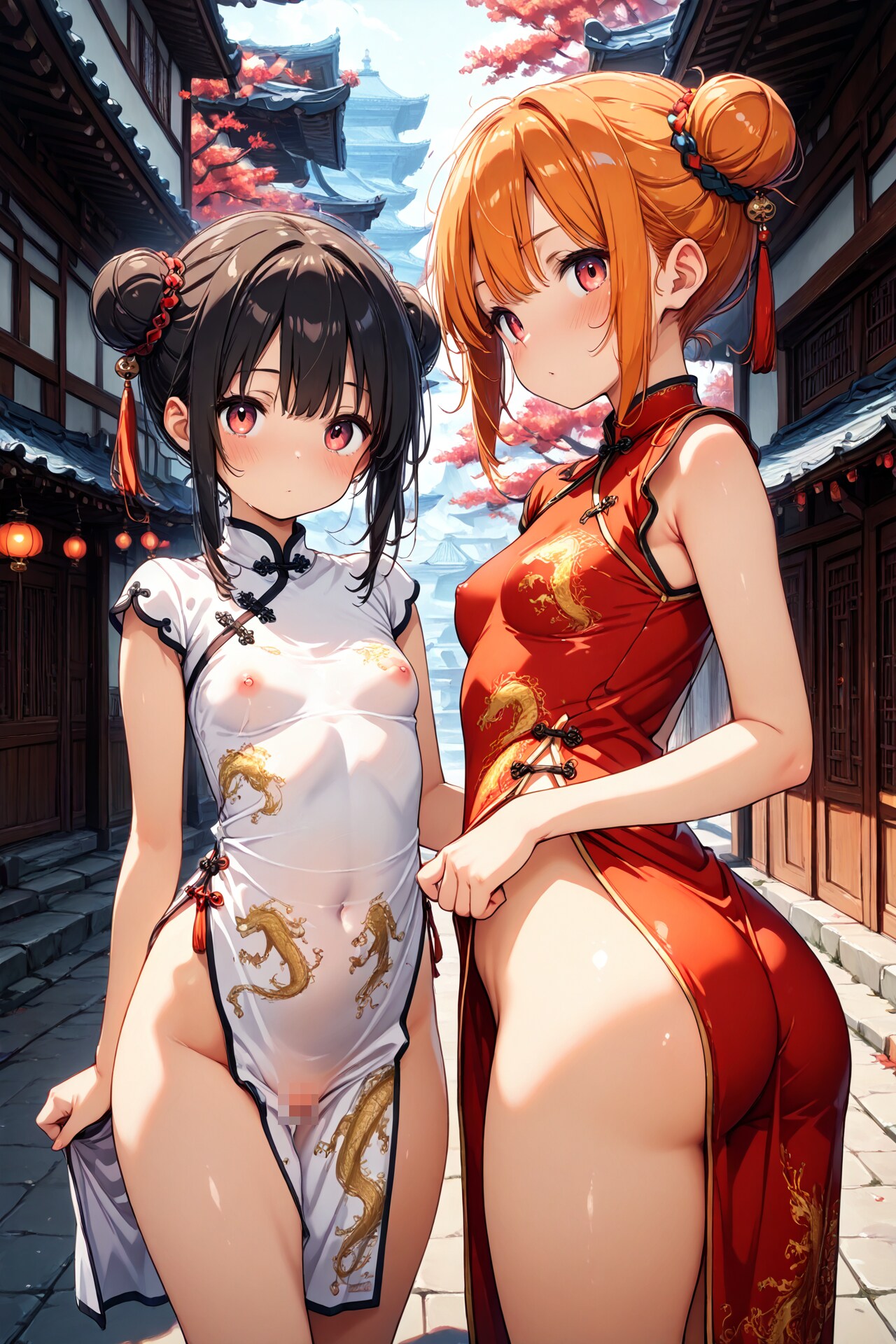 ノーパンチャイナ姉妹(5)