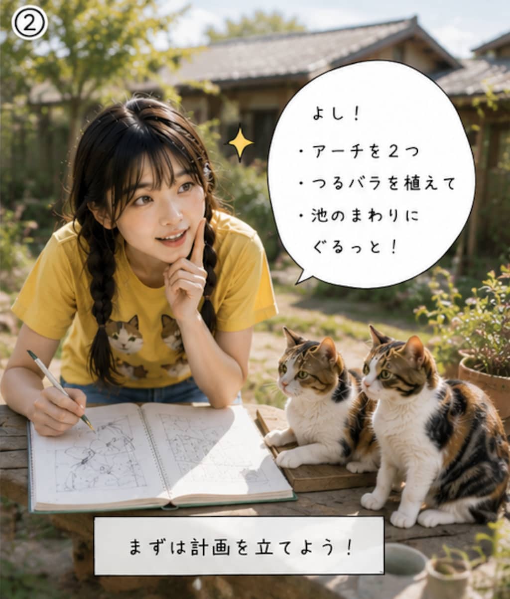 バラのアーチ作るぞ