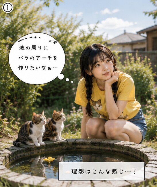 バラのアーチ作るぞ