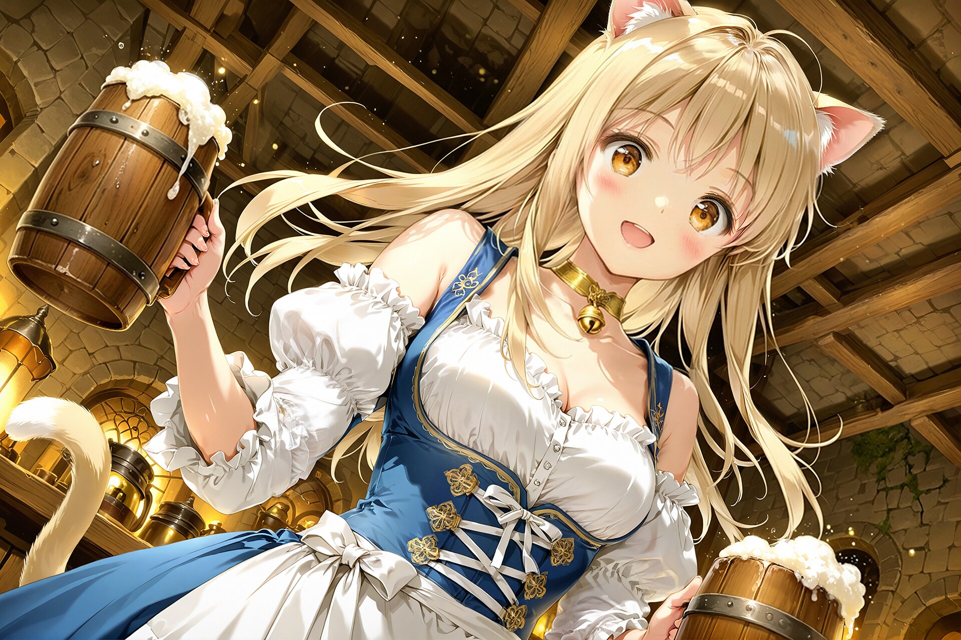 酒場の猫耳給仕娘