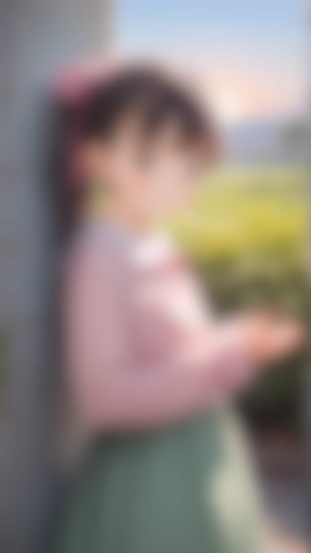 私服のポニテ〇リJ〇ちゃんが野外で様々な表情＆露出（１６枚）