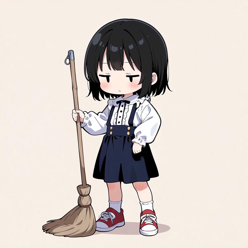 掃除をしてくれない💦【パラパライラスト４０】