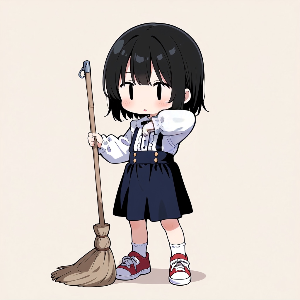 掃除をしてくれない💦【パラパライラスト４０】