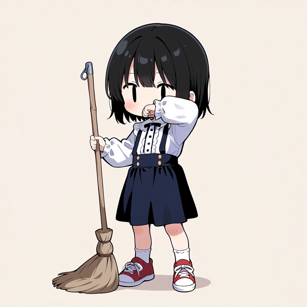 掃除をしてくれない💦【パラパライラスト４０】