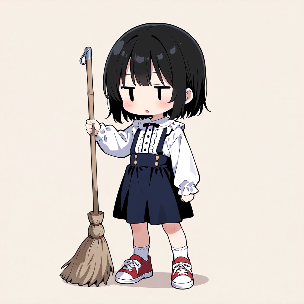 掃除をしてくれない💦【パラパライラスト４０】