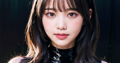 ラテックスボディースーツでポロリ 拡大版