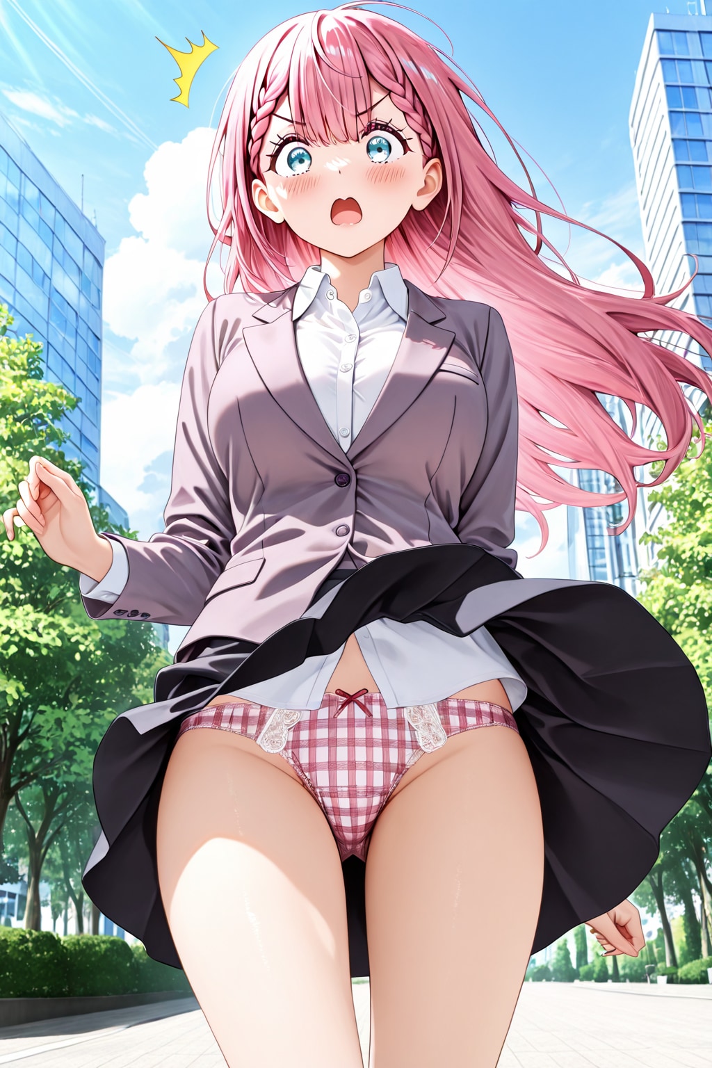 教師の桐〇真〇のパンチラです！