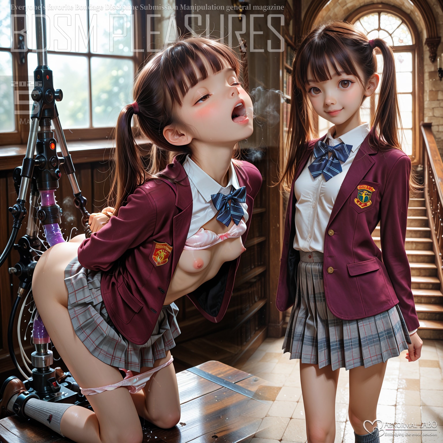 40枚）赤栗色制服淫縛学園♡委員長もいるよ♪【BDSMFAN】2.5D
