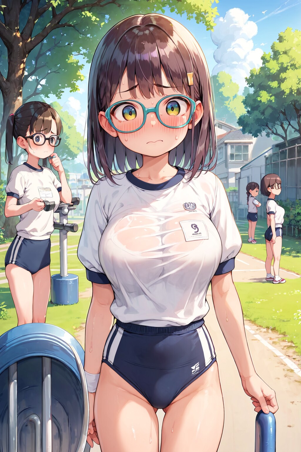 ロリ巨乳眼鏡ブルマ(14)