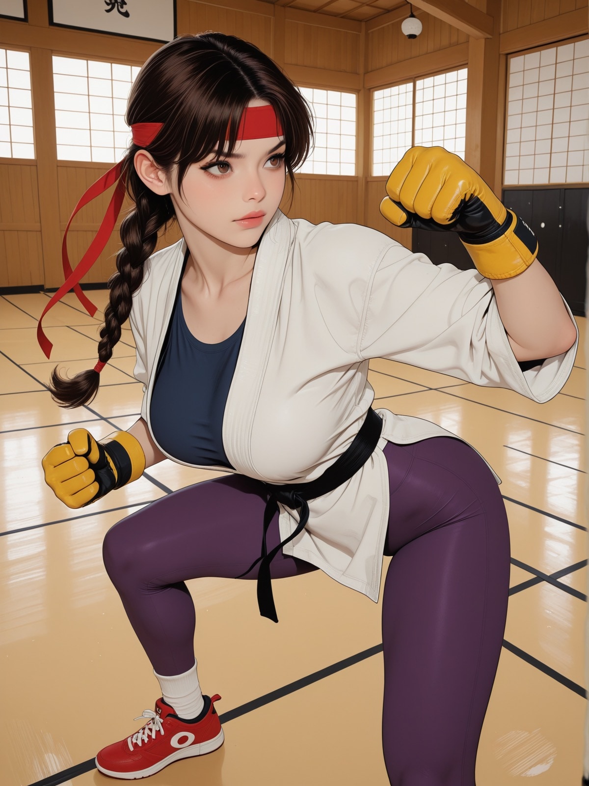 ジジイ格闘家に敗北して犯されるユリ