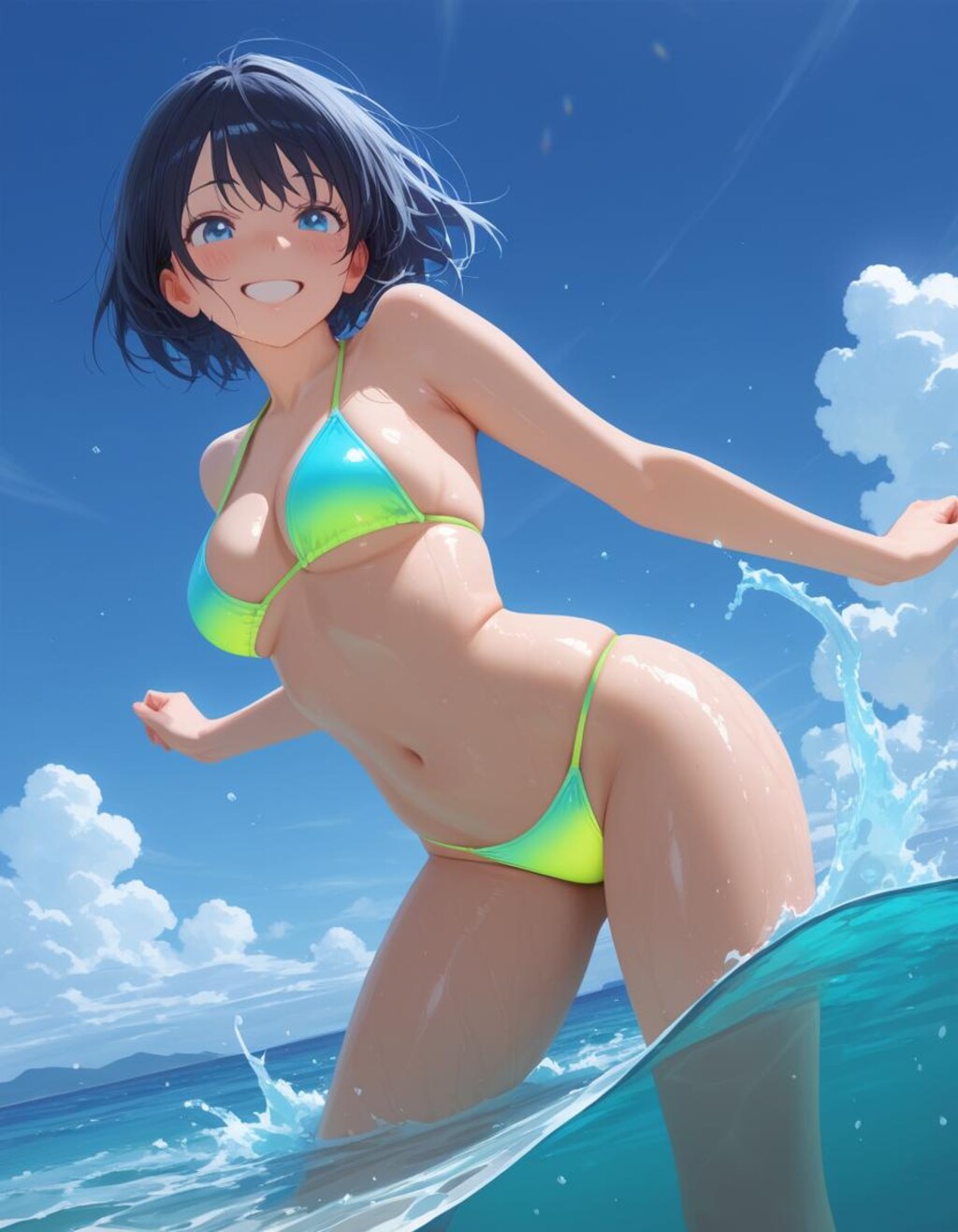 ネオンカラー水着集