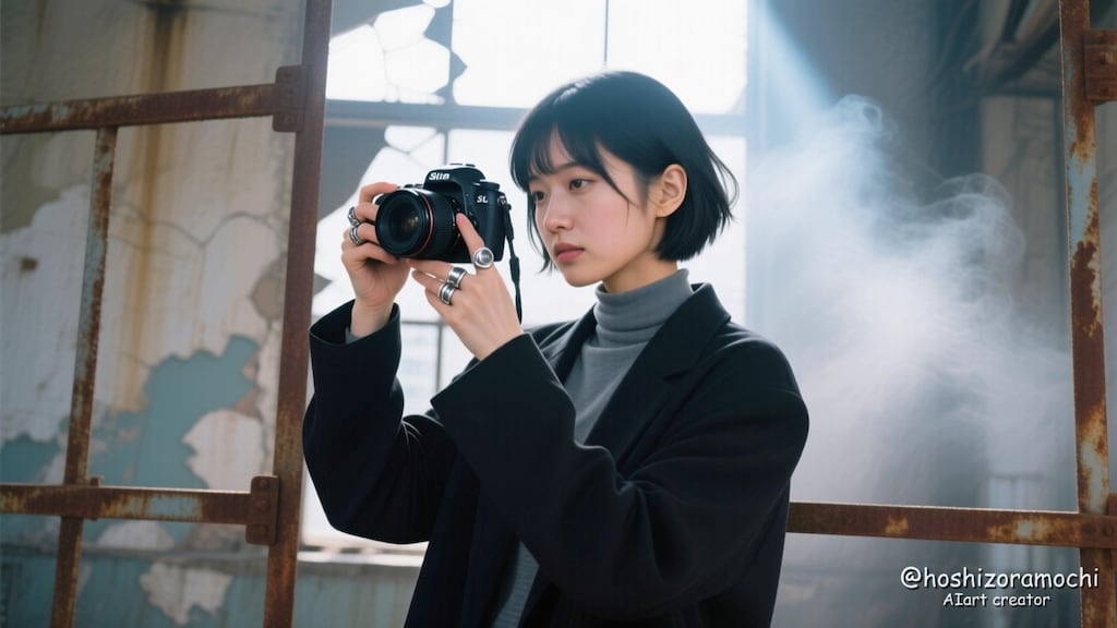 カメラと女性