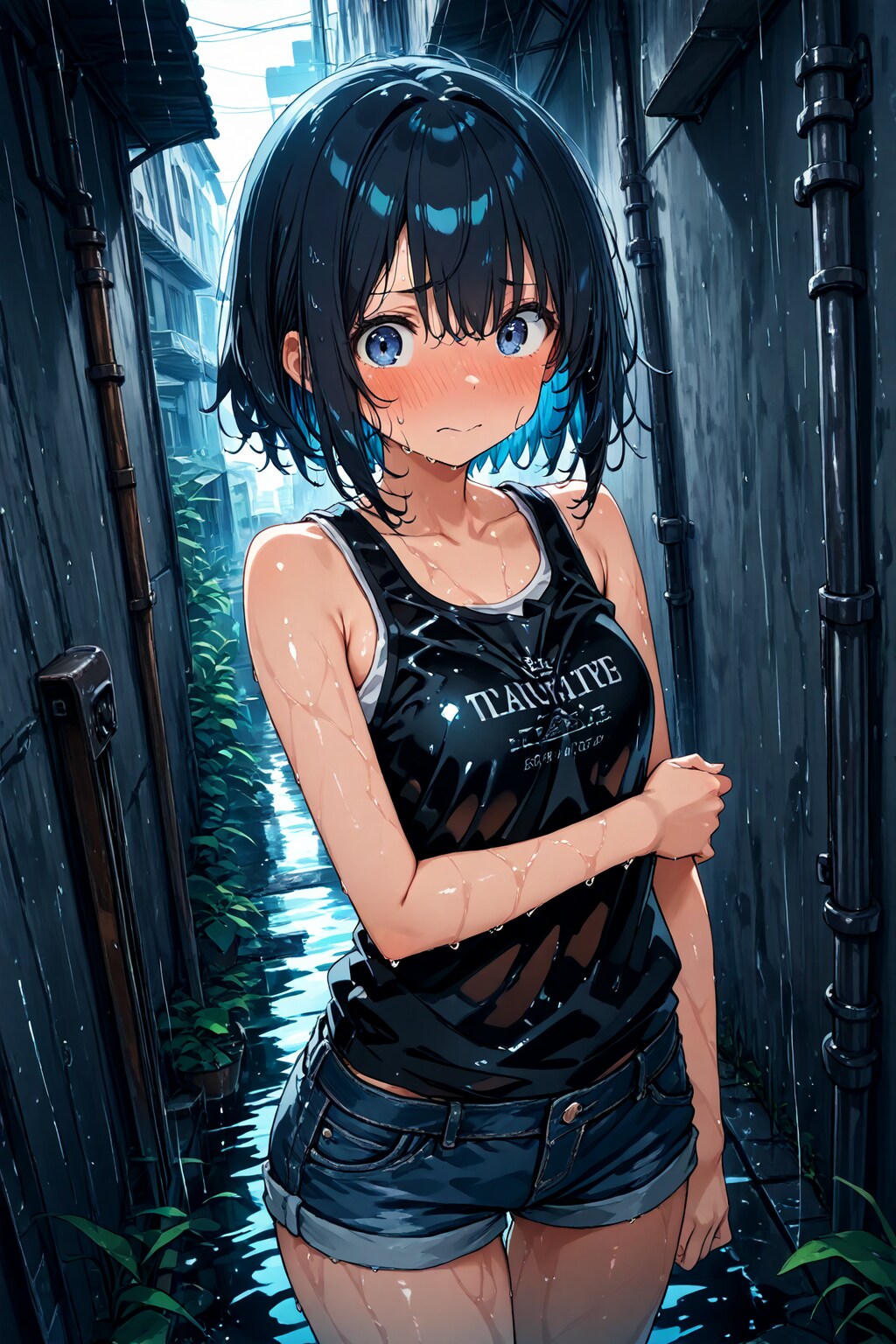 濡れ透けタンクトップ(21)