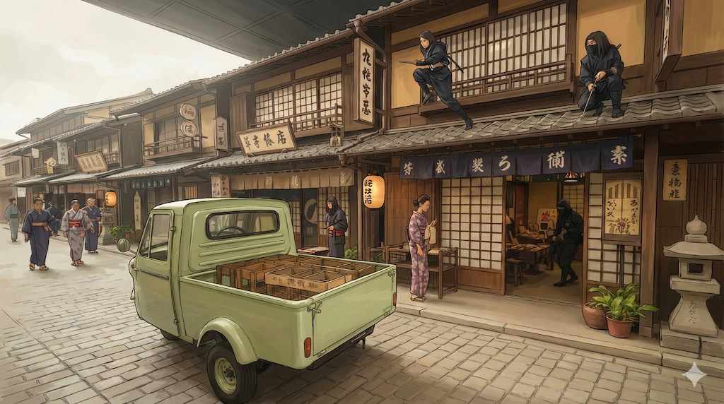 暁村の住宅と町並み