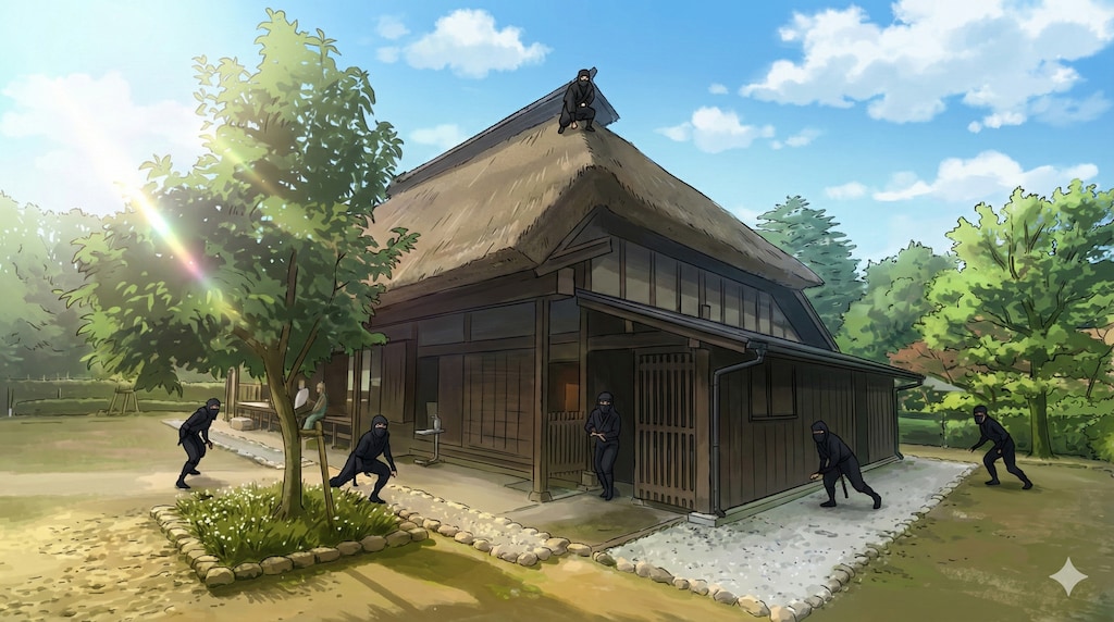 暁村の住宅と町並み