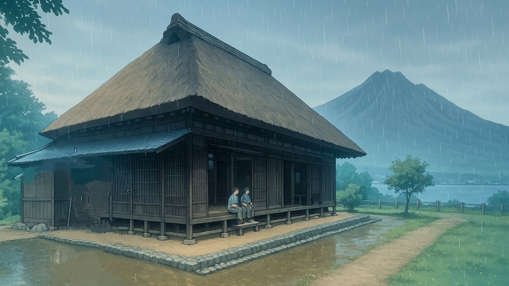 暁村の住宅と町並み