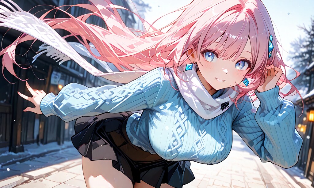 マフラー女子