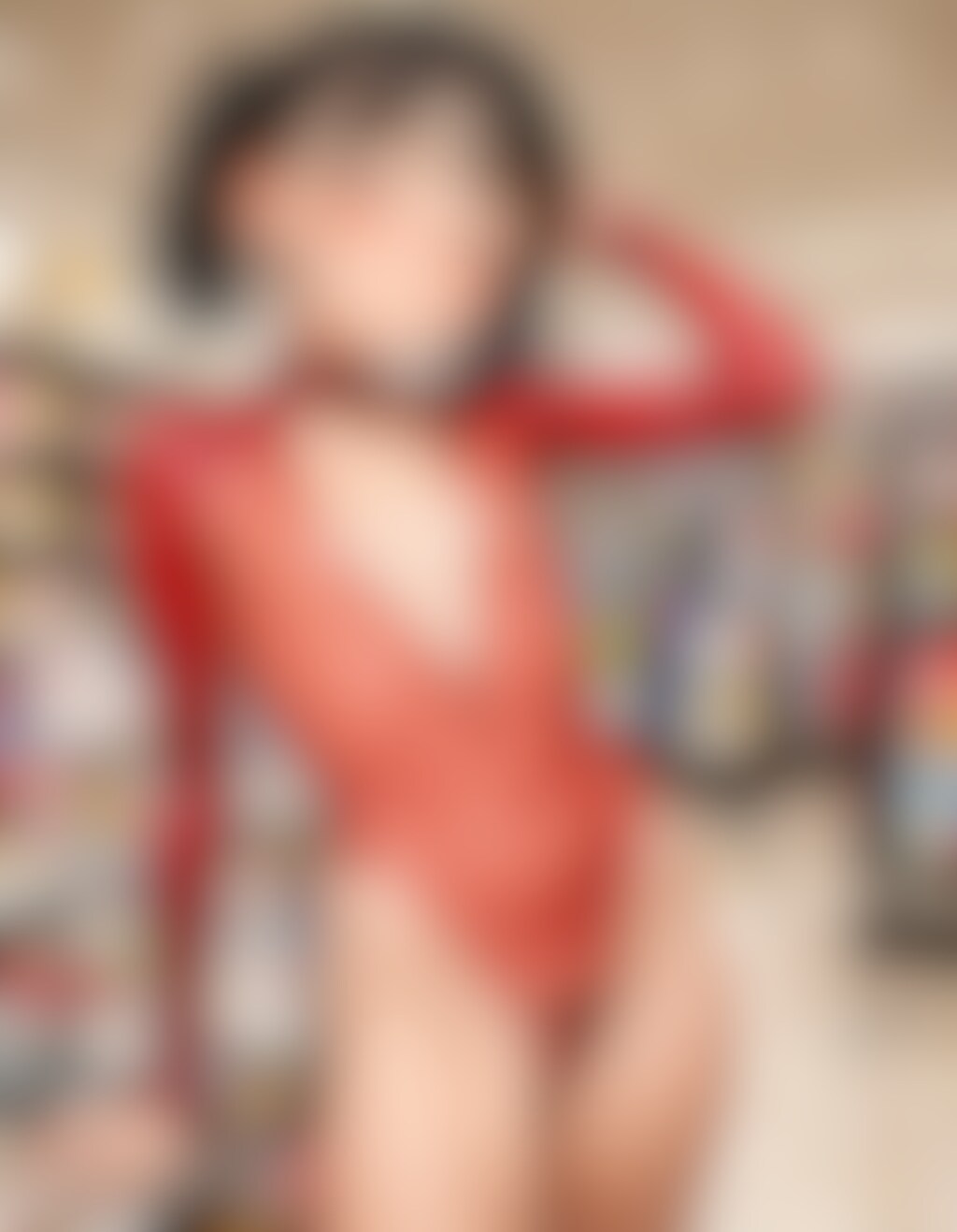 透けてるボディスーツと陰毛