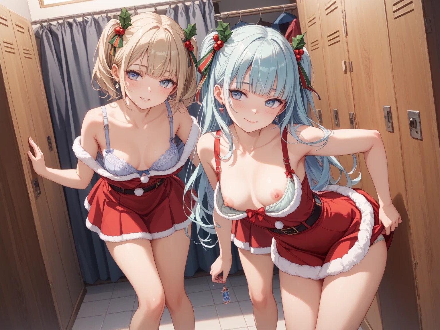 3枚:更衣室のサンタガールズ