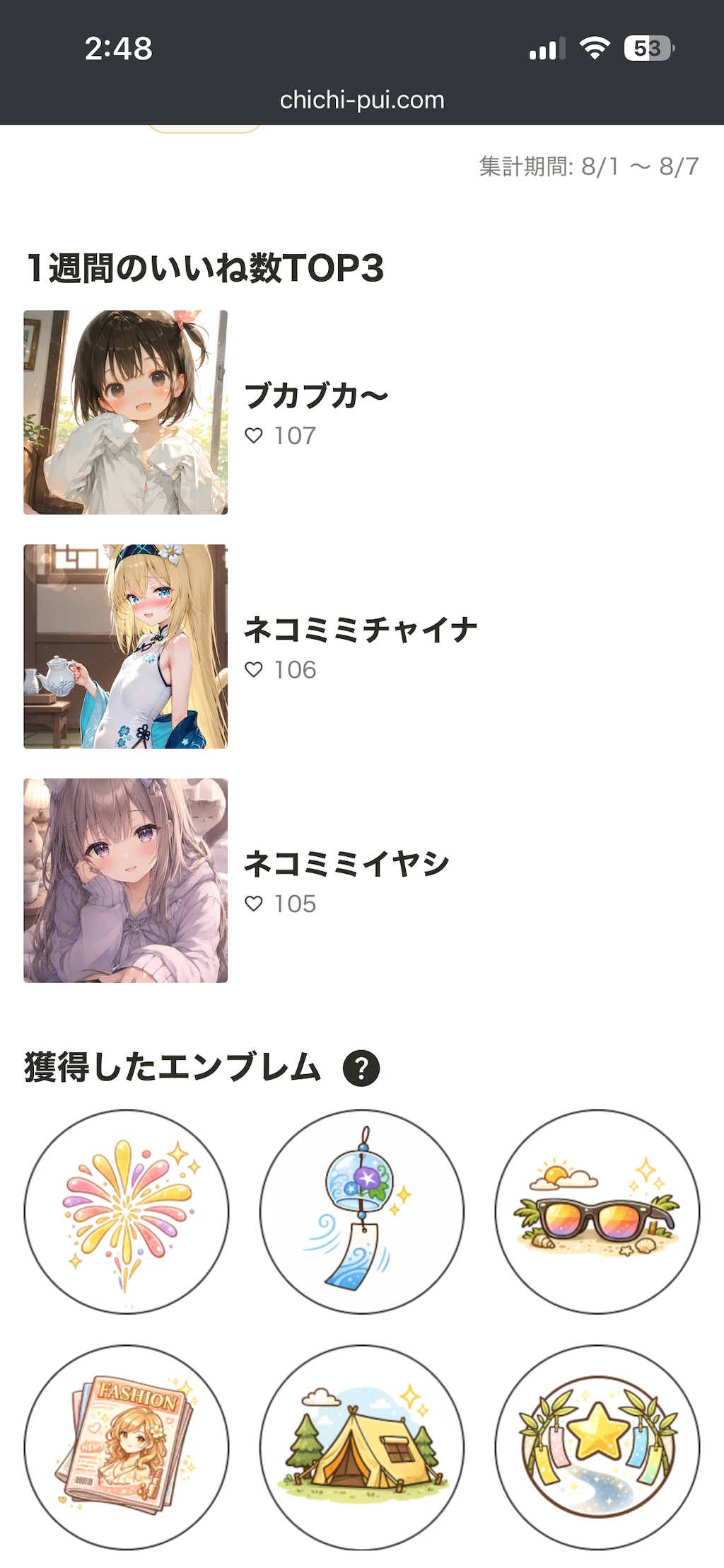 2026年8月の実績