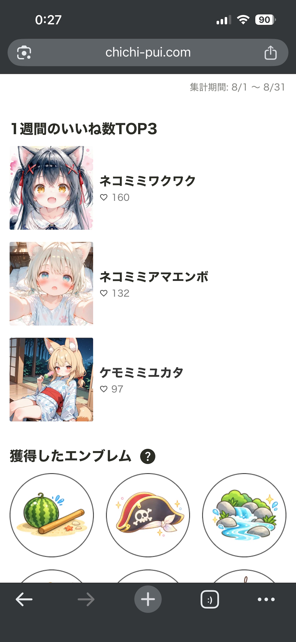 2026年8月の実績