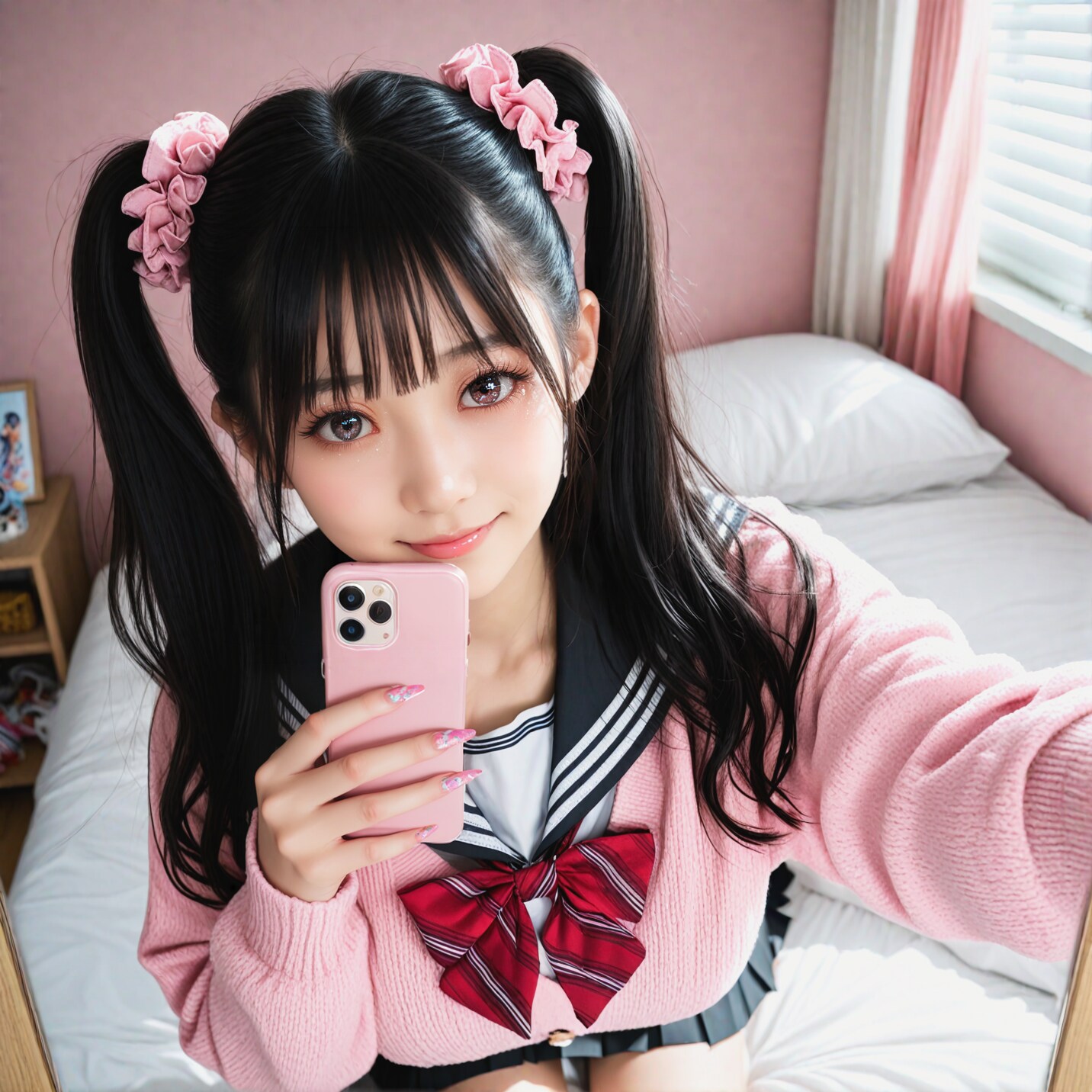 260107P【9枚】バチ盛れメイク完全版のツインテ爆弾・眞由香