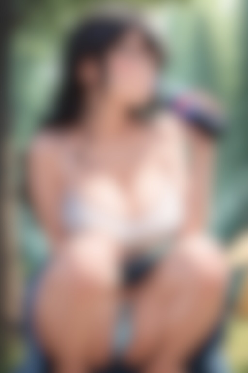 40枚:キャンプで水分補給パンチラ