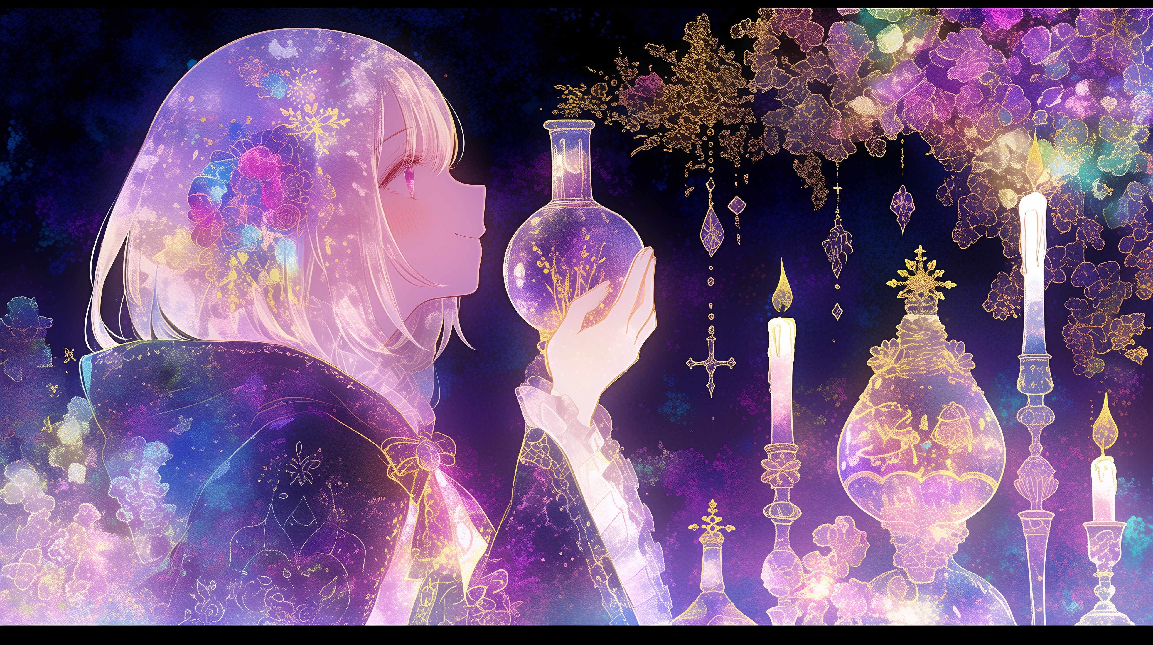 蠟燭と水晶と神聖空間