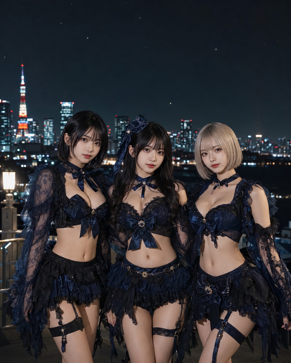 [12枚]星空の下の可愛いアイドル