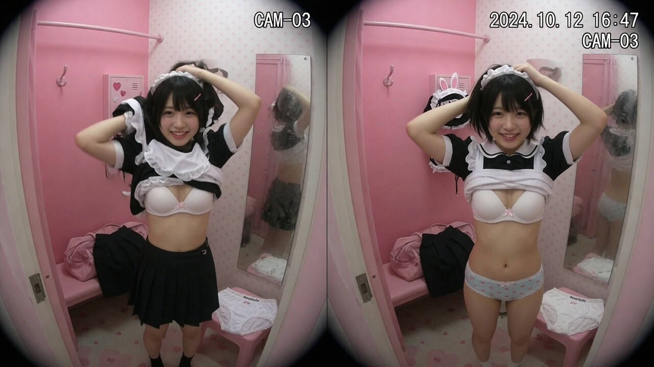 【シリーズまとめ】女の子の制服図鑑 更衣室盗撮編　メイド喫茶・巫女