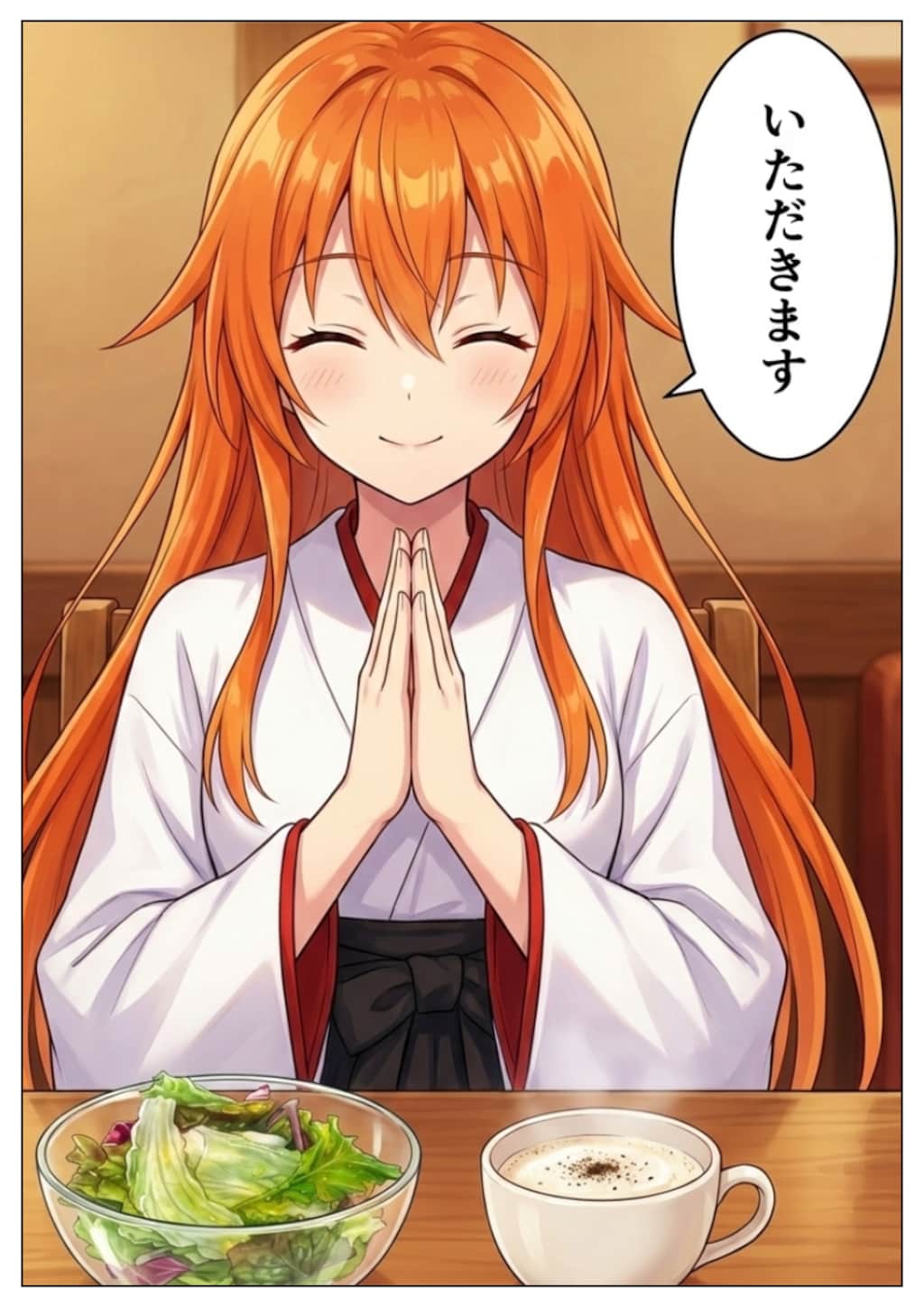 みこむすめし　3話　牛ステーキ柿乗せ