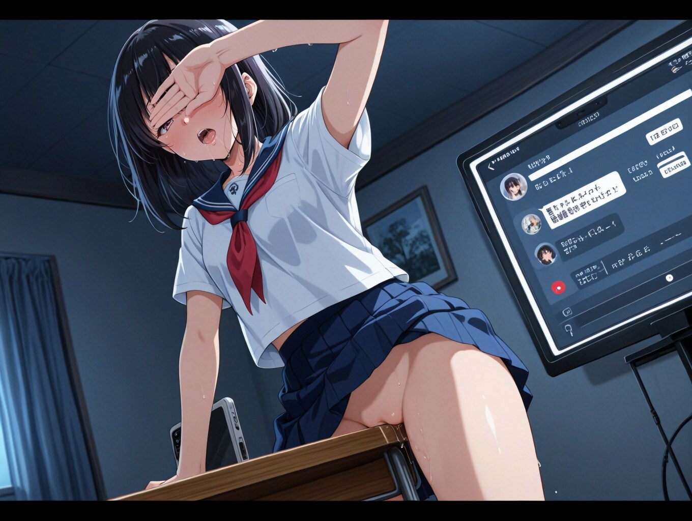 角オナバレ　「録画消して・・・」 S-295