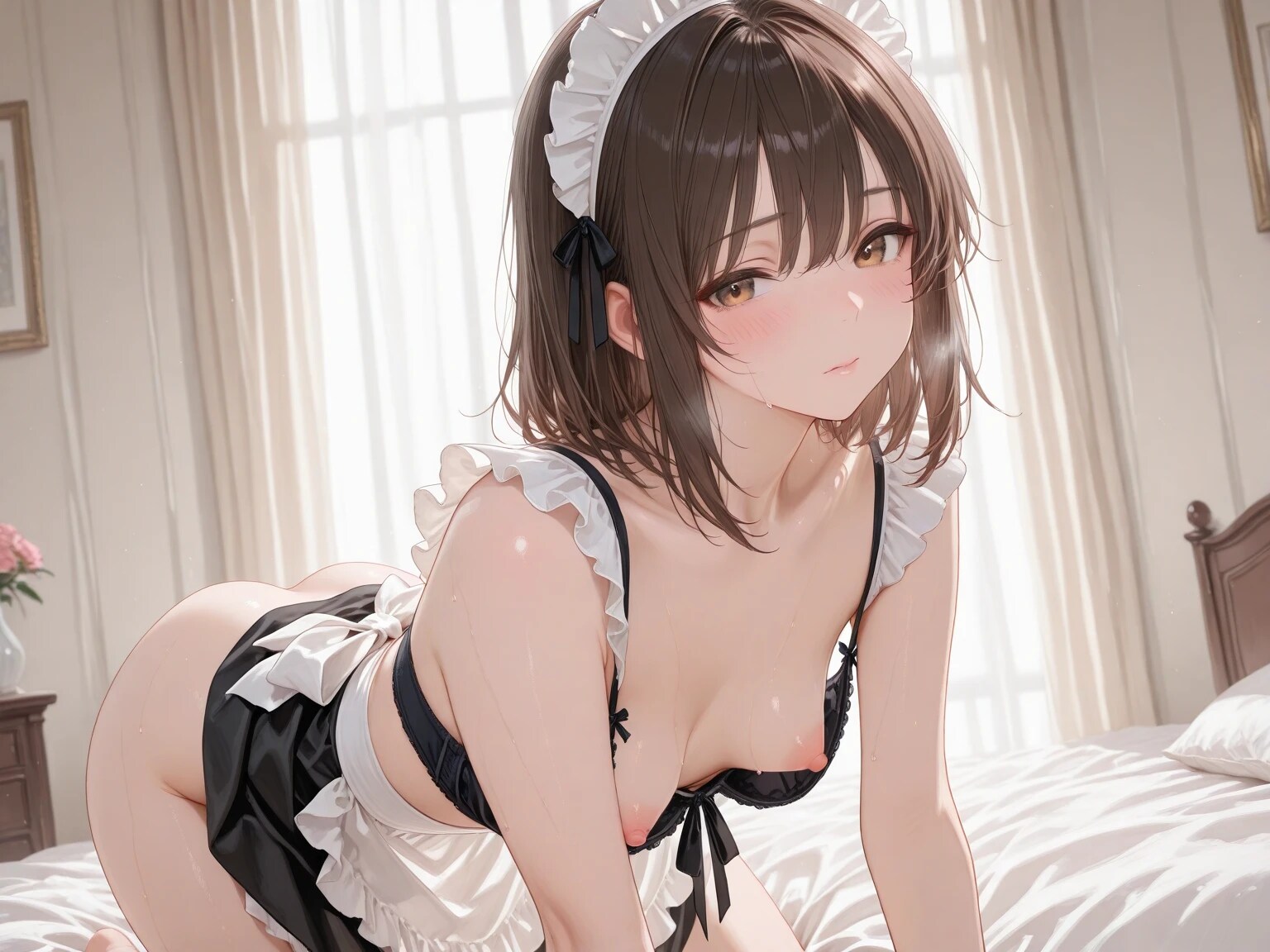 35枚:セクシーなベッドメイキング