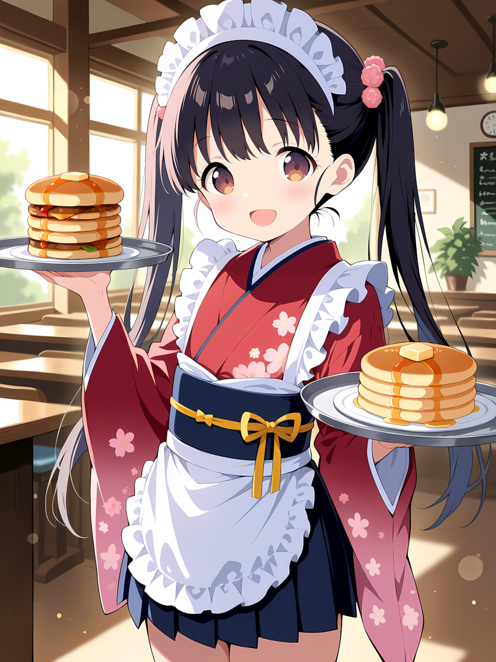 和風メイドの別イラスト