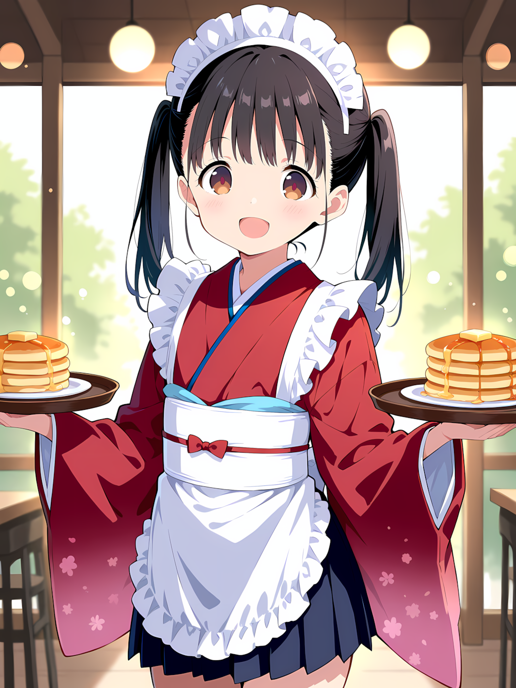 和風メイドの別イラスト