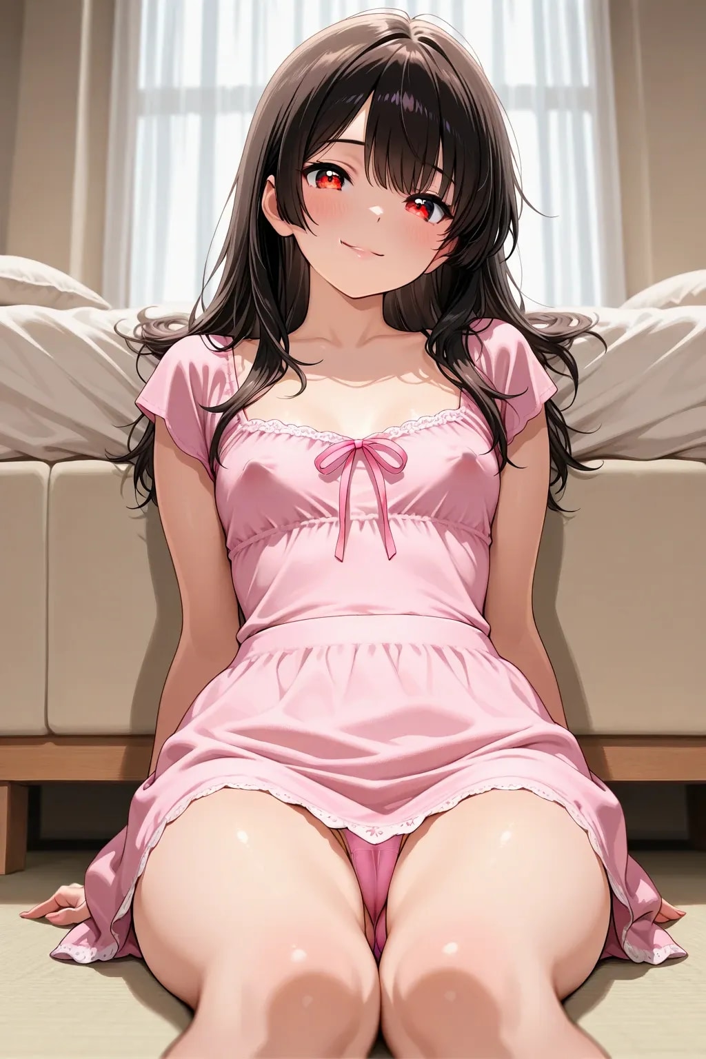 40枚：部屋着しゃがみパンチラ