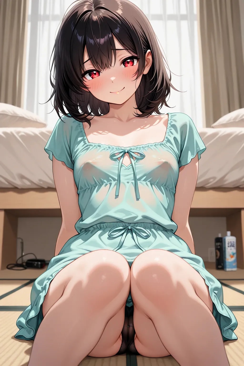 40枚：部屋着しゃがみパンチラ