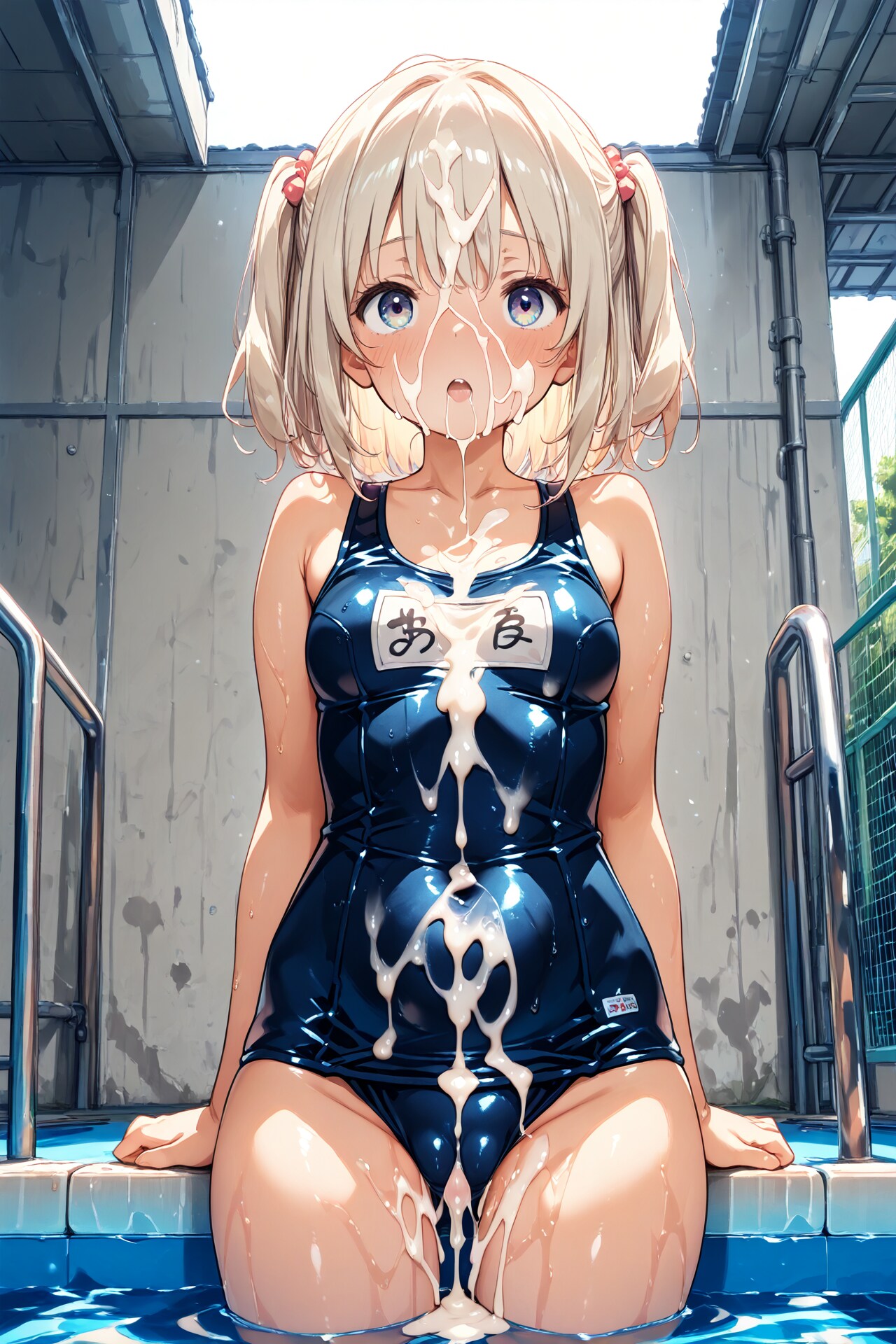 スク水少女に精液をぶっかけてみた(24)